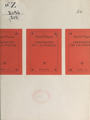 cover image of Chansons de la poulie